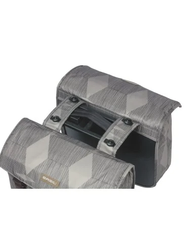 Dubbele Fietstas Basil Elegance MIK 40 - 49 liter - Chateau Taupe