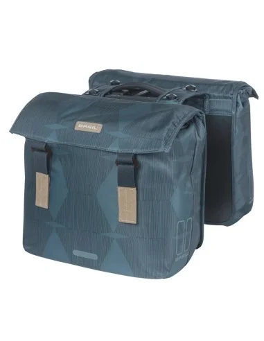 Dubbele fietstas Basil Elegance MIK 40-49 liter - estate blauw