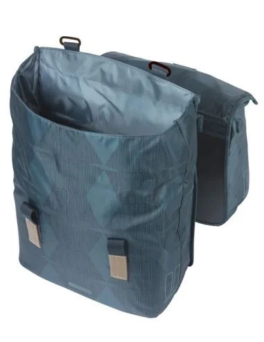Dubbele fietstas Basil Elegance MIK 40-49 liter - estate blauw