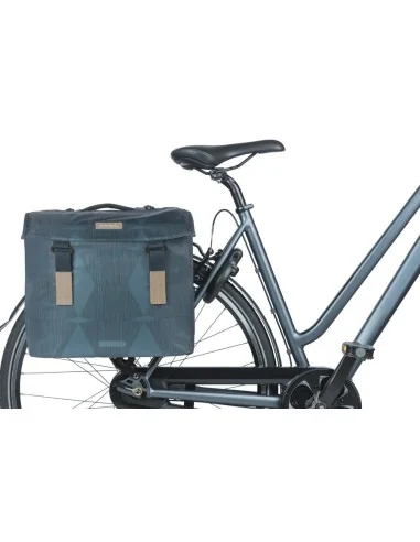 Dubbele fietstas Basil Elegance MIK 40-49 liter - estate blauw