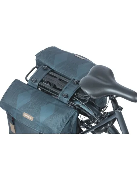 Dubbele fietstas Basil Elegance MIK 40-49 liter - estate blauw