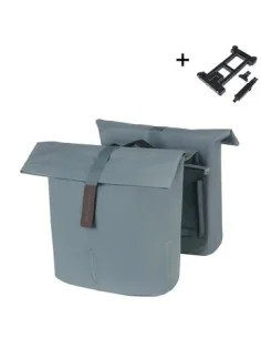 Dubbele fietstas Basil City MIK 28-32 liter - graphite blue