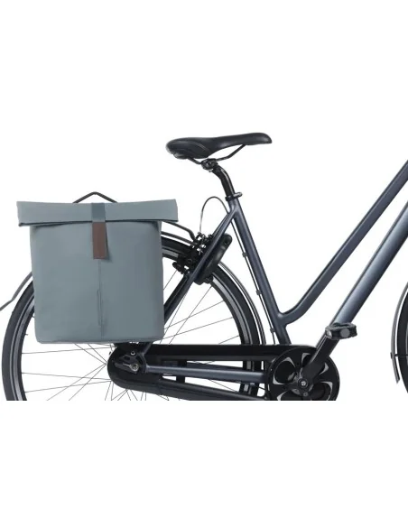 Dubbele fietstas Basil City MIK 28-32 liter - graphite blue