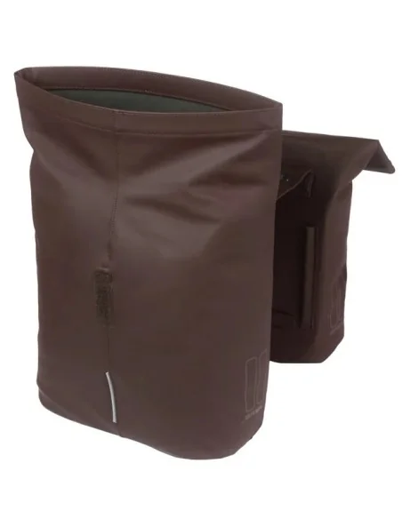 Dubbele fietstas Basil City MIK 28-32 liter - roasted brown