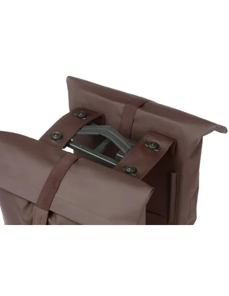 Dubbele fietstas Basil City MIK 28-32 liter - roasted brown