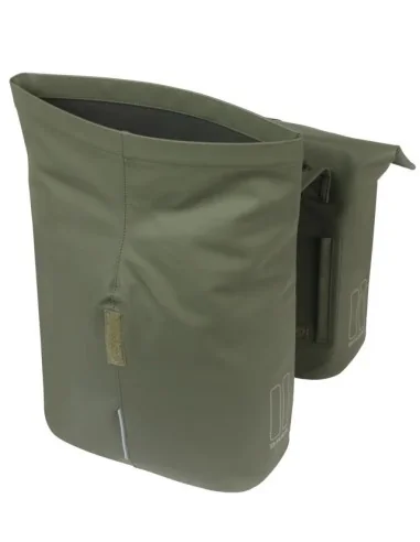 Dubbele Fietstas Basil City MIK 28 - 32 liter - Moss Green