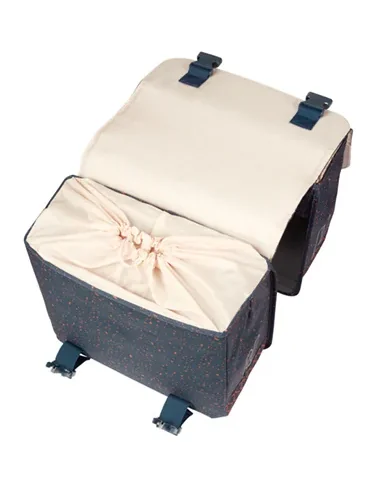 Dubbele fietstas Basil Flair 35 liter - navy