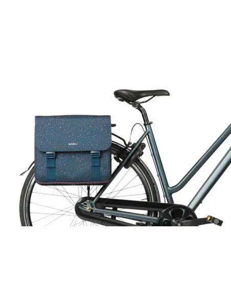 Dubbele fietstas Basil Flair 35 liter - navy