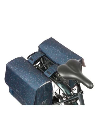 Dubbele fietstas Basil Flair 35 liter - navy