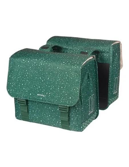 Dubbele fietstas Basil Flair 35 liter - groen
