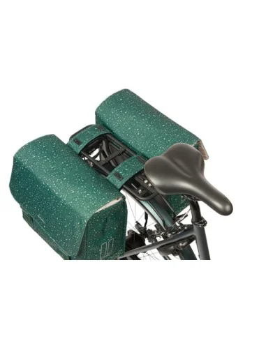 Dubbele fietstas Basil Flair 35 liter - groen