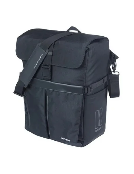 Fietsschoudertas Basil Move MIK studs 14 liter 14 x 24 x 34 cm - zwart