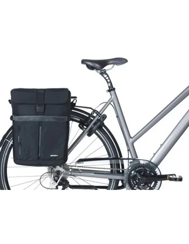 Fietsschoudertas Basil Move MIK studs 14 liter 14 x 24 x 34 cm - zwart