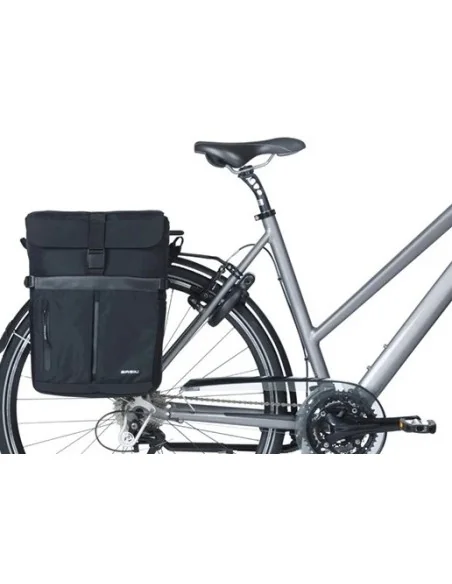Fietsschoudertas Basil Move MIK studs 14 liter 14 x 24 x 34 cm - zwart