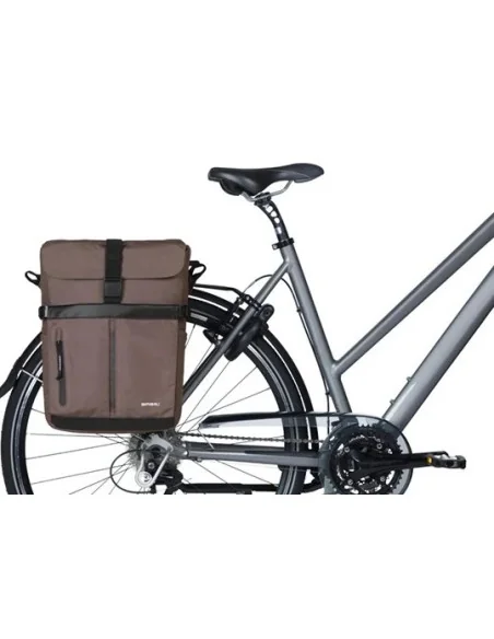 Fietsschoudertas Basil Move MIK studs 14 liter 14 x 24 x 34 cm - bruin