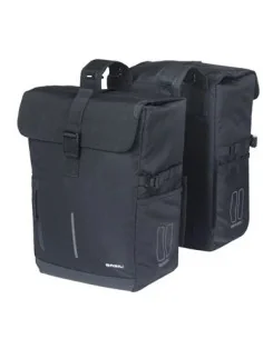 Dubbele fietsas Basil Move 30 liter 16 x 27 x 38 cm - zwart