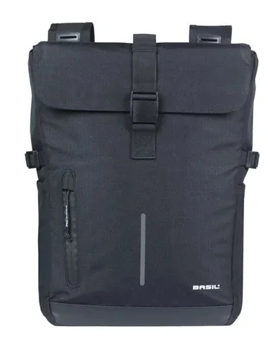 Dubbele fietsas Basil Move 30 liter 16 x 27 x 38 cm - zwart