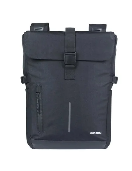 Dubbele fietsas Basil Move 30 liter 16 x 27 x 38 cm - zwart