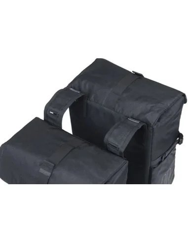 Dubbele fietsas Basil Move 30 liter 16 x 27 x 38 cm - zwart