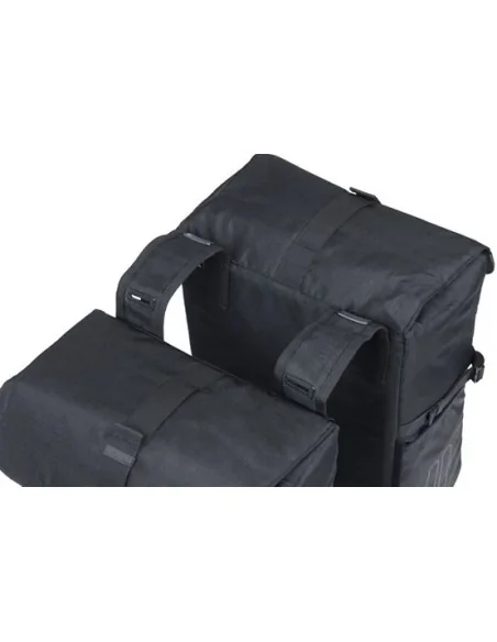 Dubbele fietsas Basil Move 30 liter 16 x 27 x 38 cm - zwart