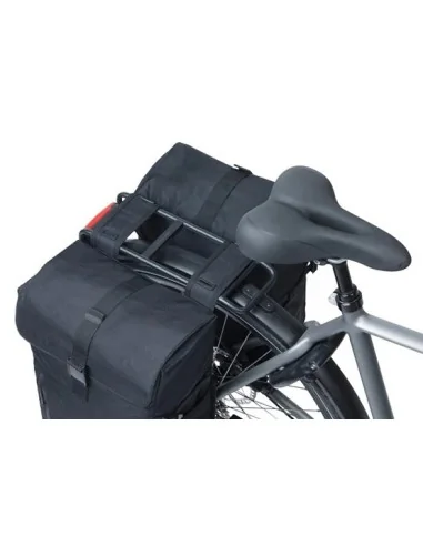 Dubbele fietsas Basil Move 30 liter 16 x 27 x 38 cm - zwart