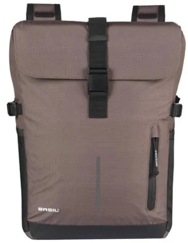 Dubbele fietsas Basil Move 30 liter 16 x 27 x 38 cm - bruin