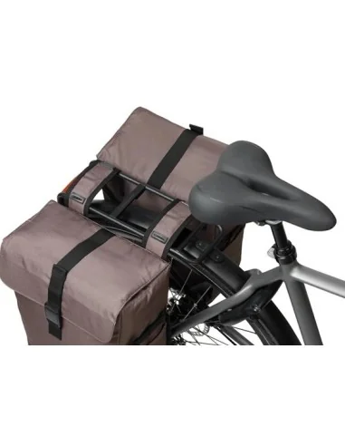 Dubbele fietsas Basil Move 30 liter 16 x 27 x 38 cm - bruin