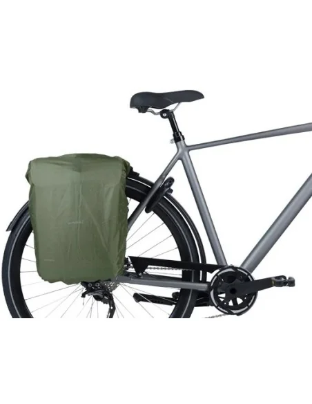 Dubbele fietsas Basil Move 30 liter 16 x 27 x 38 cm - bruin