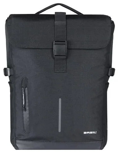 Dubbele fietstas Basil Move MIK 30 liter 16 x 27 x 38 cm - zwart