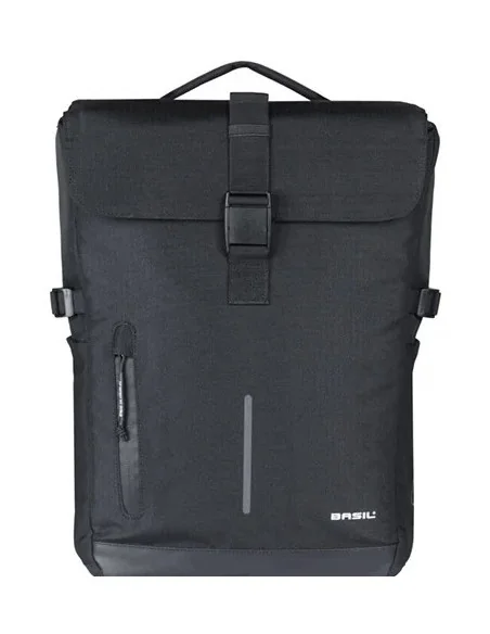 Dubbele fietstas Basil Move MIK 30 liter 16 x 27 x 38 cm - zwart