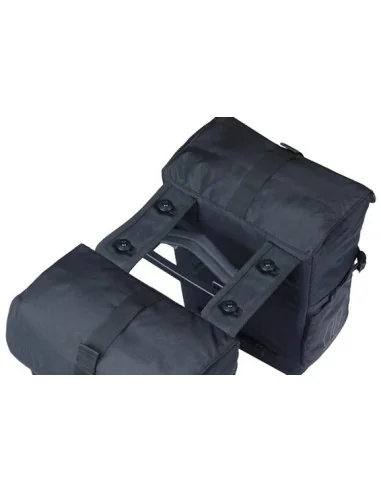 Dubbele fietstas Basil Move MIK 30 liter 16 x 27 x 38 cm - zwart