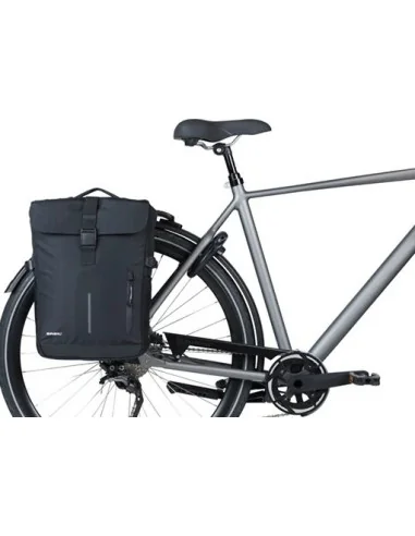 Dubbele fietstas Basil Move MIK 30 liter 16 x 27 x 38 cm - zwart