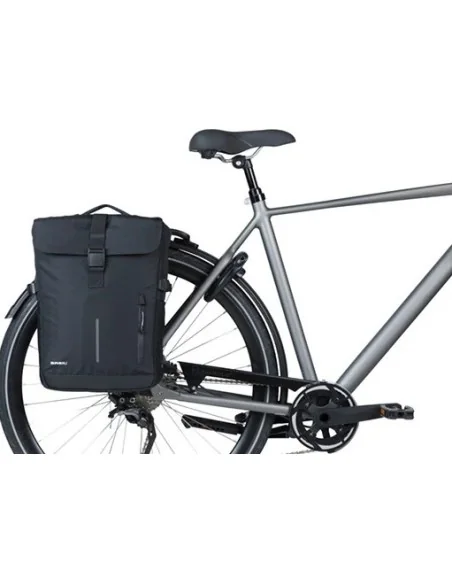 Dubbele fietstas Basil Move MIK 30 liter 16 x 27 x 38 cm - zwart