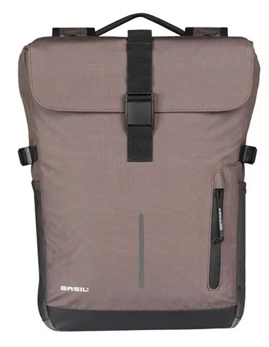 Dubbele fietstas Basil Move MIK 30 liter 16 x 27 x 38 cm - bruin