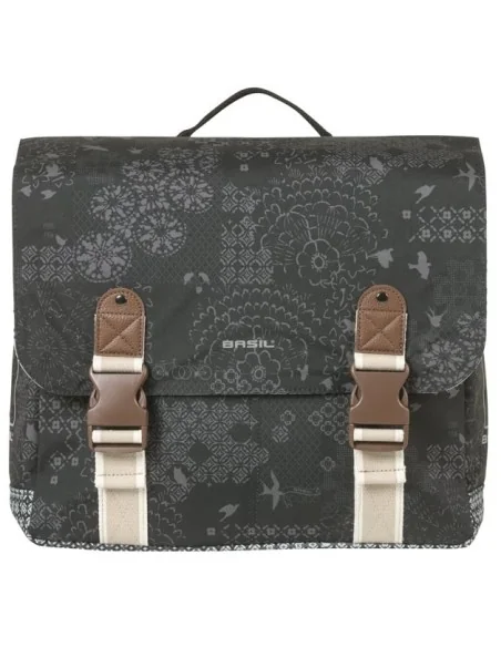 Dubbele Fietstas Basil Bohème MIK 35 liter - Zwart / Charcoal