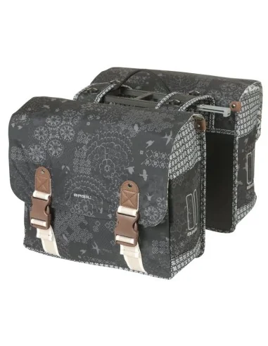 Dubbele Fietstas Basil Bohème MIK 35 liter - Zwart / Charcoal