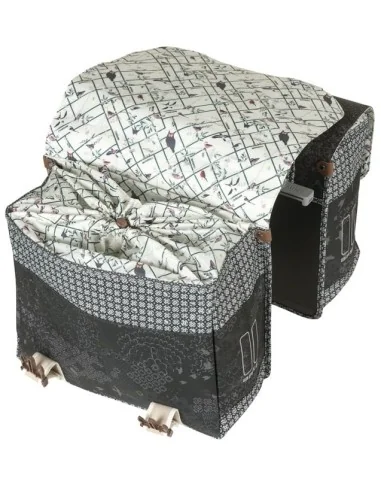 Dubbele Fietstas Basil Bohème MIK 35 liter - Zwart / Charcoal