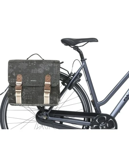 Dubbele Fietstas Basil Bohème MIK 35 liter - Zwart / Charcoal