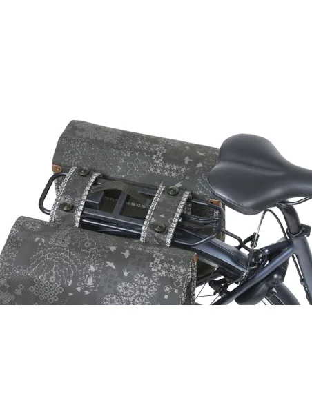 Dubbele Fietstas Basil Bohème MIK 35 liter - Zwart / Charcoal