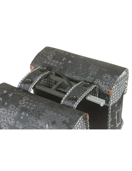 Dubbele Fietstas Basil Bohème MIK 35 liter - Zwart / Charcoal