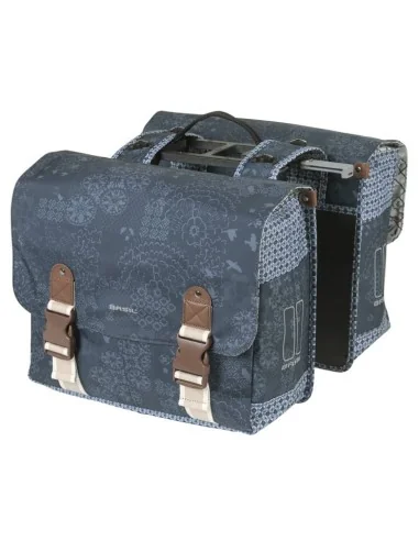 Dubbele fietstas Basil Bohème MIK 35 liter - indigo blauw