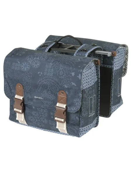 Dubbele fietstas Basil Bohème MIK 35 liter - indigo blauw