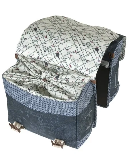 Dubbele fietstas Basil Bohème MIK 35 liter - indigo blauw