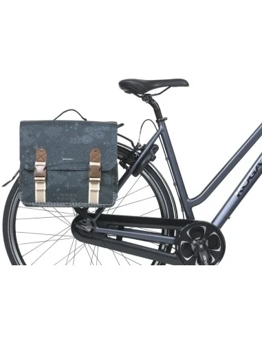 Dubbele fietstas Basil Bohème MIK 35 liter - indigo blauw