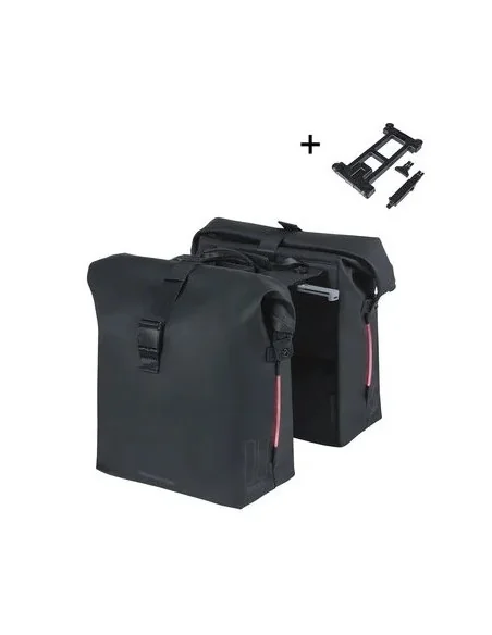 Dubbele fietstas Basil SoHo Nordlicht MIK 41 liter - zwart