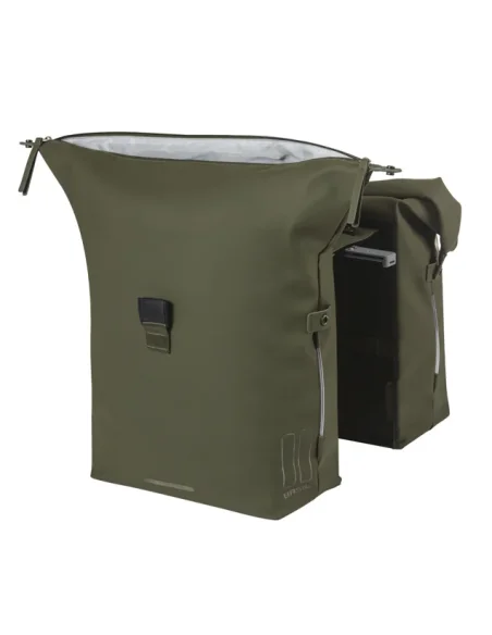 Dubbele fietstas Basil SoHo Nordlicht MIK 41 liter 15 x 31 x 38 cm - Moss Green