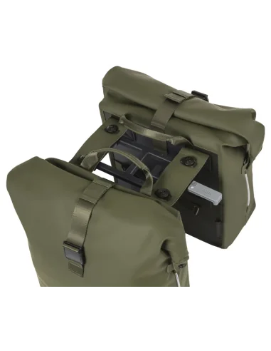 Dubbele fietstas Basil SoHo Nordlicht MIK 41 liter 15 x 31 x 38 cm - Moss Green