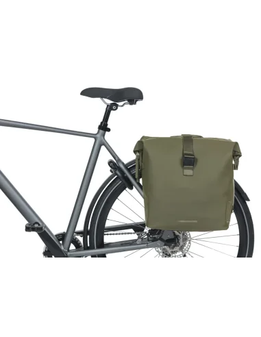 Dubbele fietstas Basil SoHo Nordlicht MIK 41 liter 15 x 31 x 38 cm - Moss Green