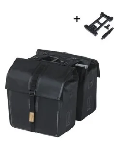 Dubbele fietstas Basil Urban Dry MIK 50 liter 16 x 31 x 32 cm (2x) - Mat zwart