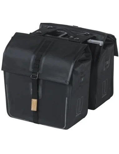 Dubbele fietstas Basil Urban Dry MIK 50 liter 16 x 31 x 32 cm (2x) - Mat zwart